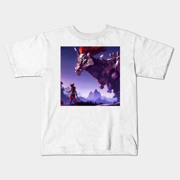 Horizon Zero Dawn 003 Kids T-Shirt by Beastlykitty